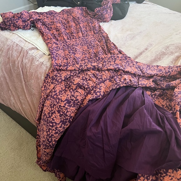 NWT WVN CHESTER MAXI DRESS, VINE PRINT BEET - Picture 9 of 9